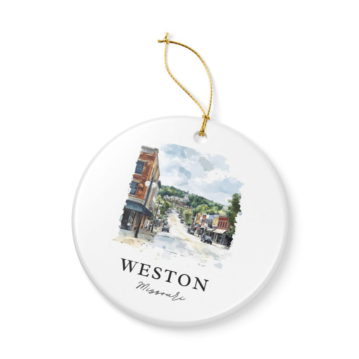 Weston Missouri Ornament: Unique Weston Missouri Souvenir, Weston Missouri Xmas Decor, and Authentic Weston Missouri Gift