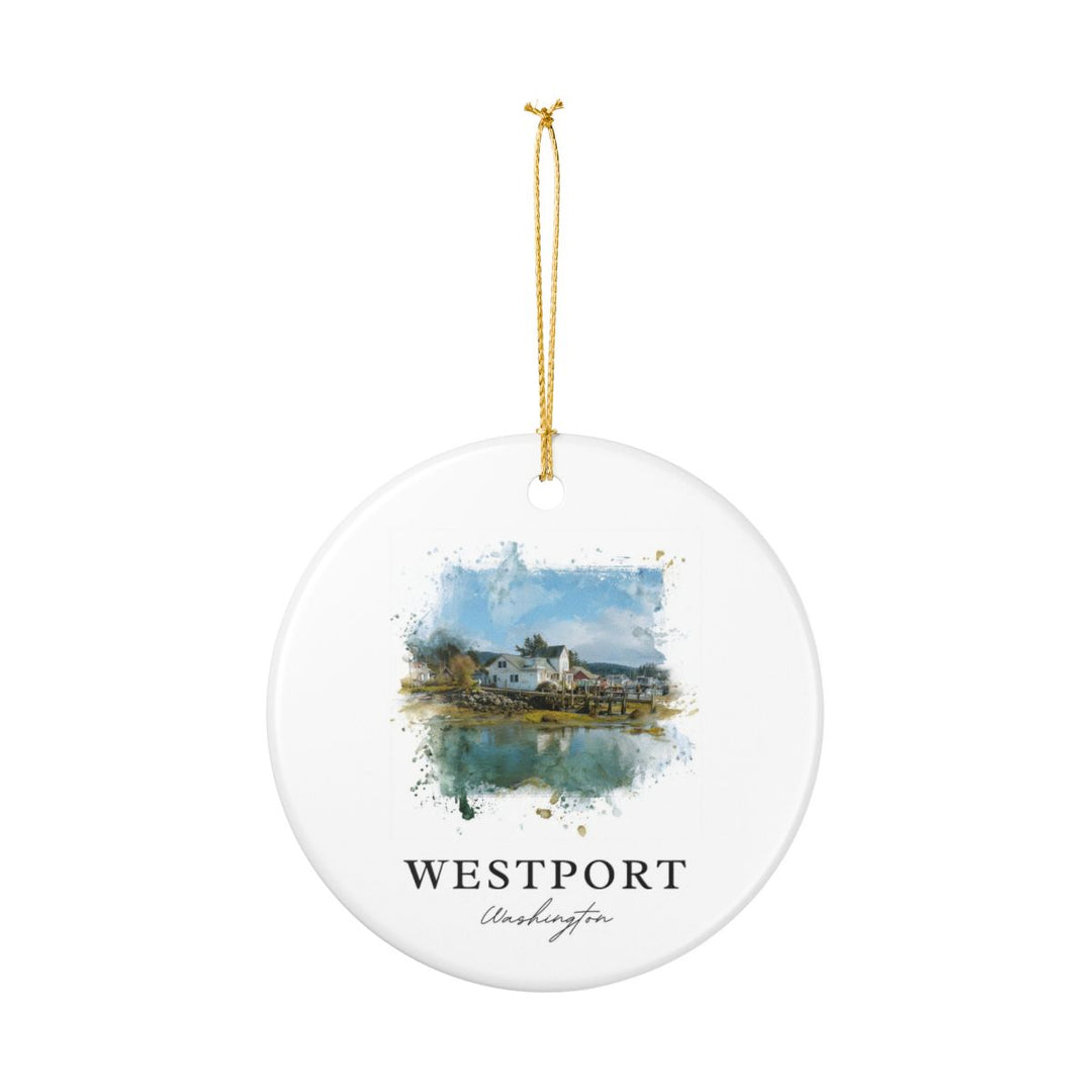 Westport Washington Ornament: Unique Westport Souvenir, Westport Washington Xmas Decor, and Authentic Westport Gift