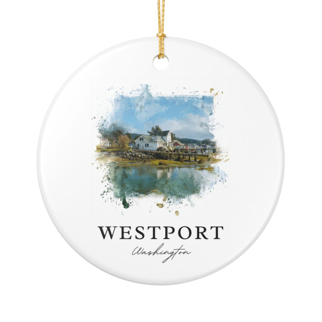 Westport Washington Ornament: Unique Westport Souvenir, Westport Washington Xmas Decor, and Authentic Westport Gift