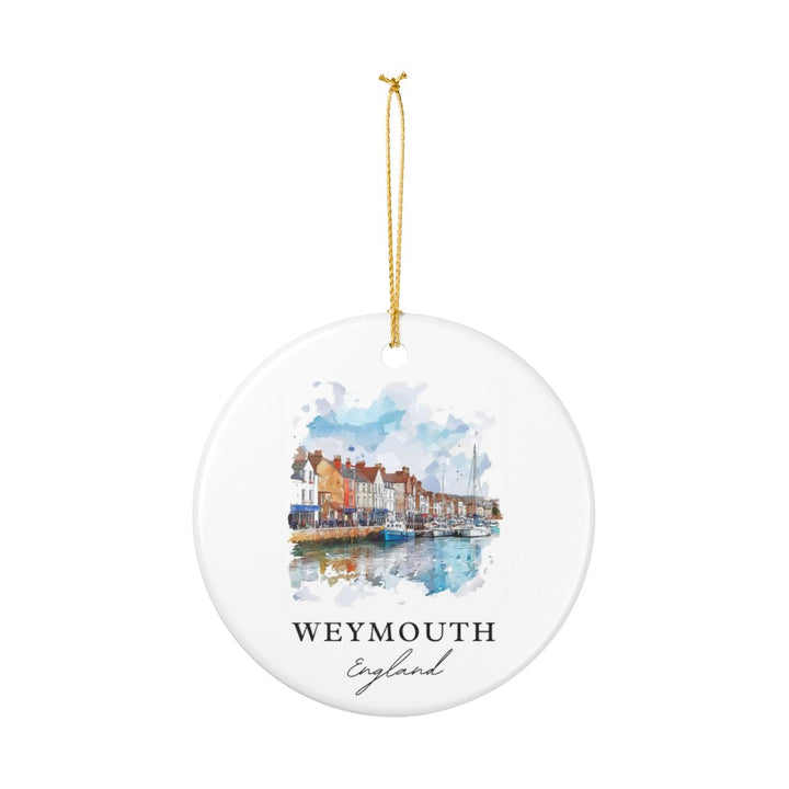 Weymouth England Ornament: Unique Weymouth Souvenir, Weymouth England Xmas Decor, and Authentic Weymouth Gift
