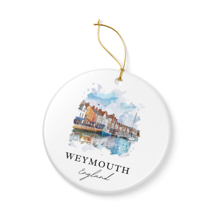Weymouth England Ornament: Unique Weymouth Souvenir, Weymouth England Xmas Decor, and Authentic Weymouth Gift