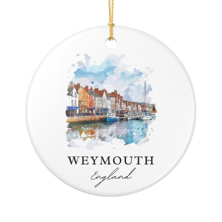 Weymouth England Ornament: Unique Weymouth Souvenir, Weymouth England Xmas Decor, and Authentic Weymouth Gift