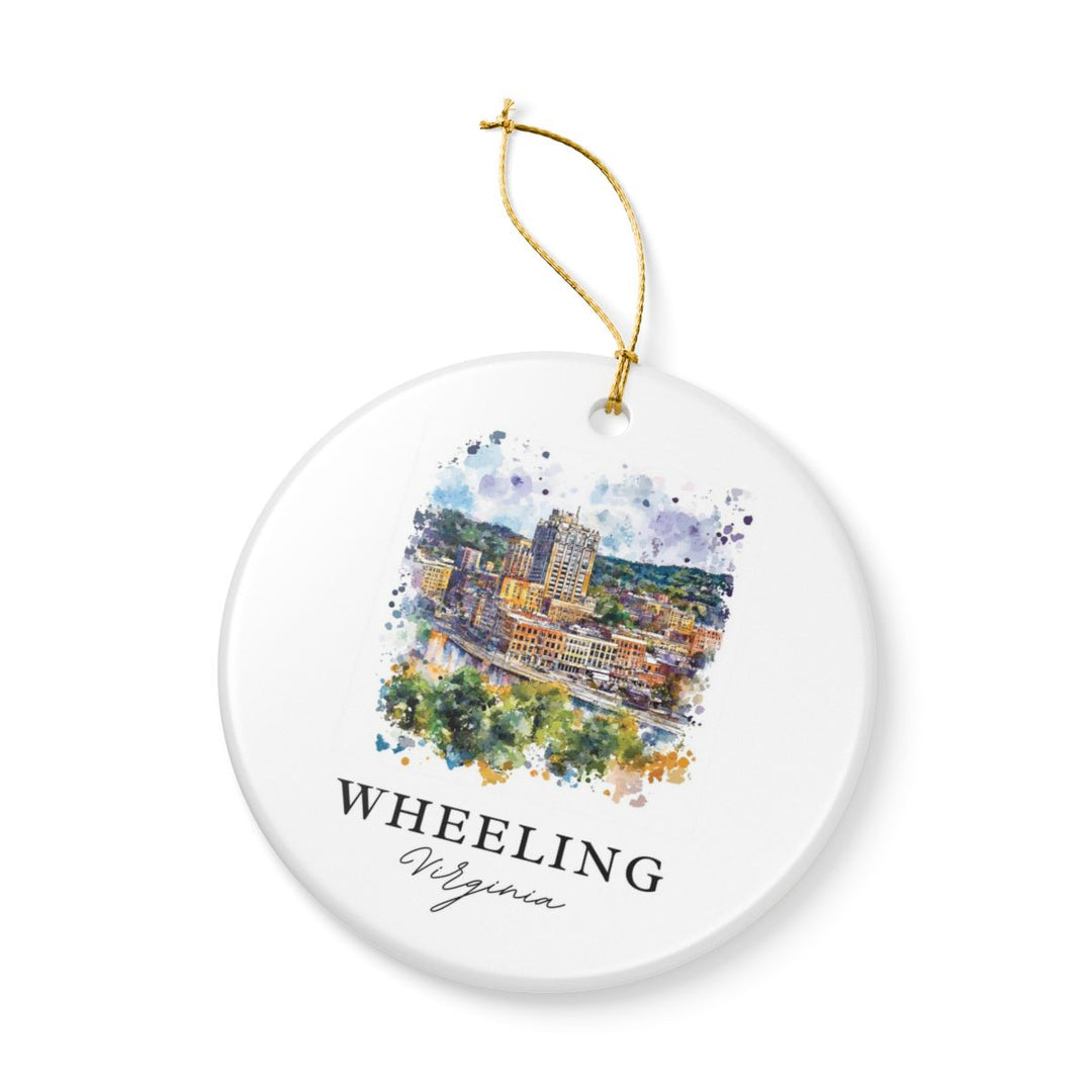Wheeling West Virginia USA Ornament: Unique Wheeling Souvenir, Wheeling West Virginia Xmas Decor, and Authentic Wheeling Gift