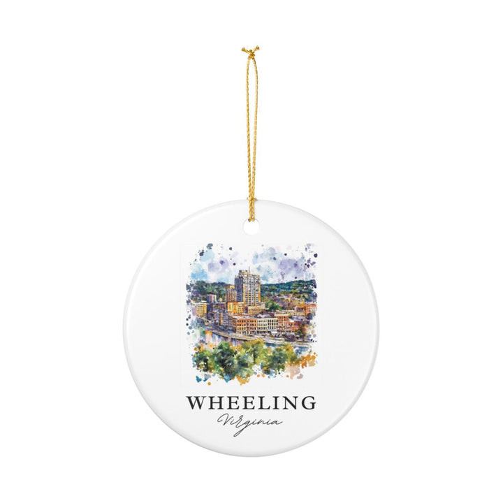 Wheeling West Virginia USA Ornament: Unique Wheeling Souvenir, Wheeling West Virginia Xmas Decor, and Authentic Wheeling Gift