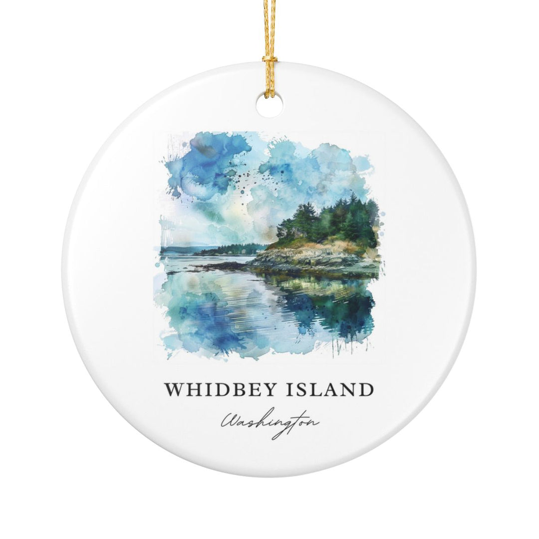 Whidbey Island Ornament: Unique Whidbey Island Souvenir, Whidbey Island Xmas Decor, and Authentic Whidbey Island Gift