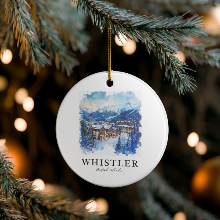 Whistler Canada Ornament: Unique Whistler Souvenir, Whistler Canada Xmas Decor, and Authentic Whistler Gift