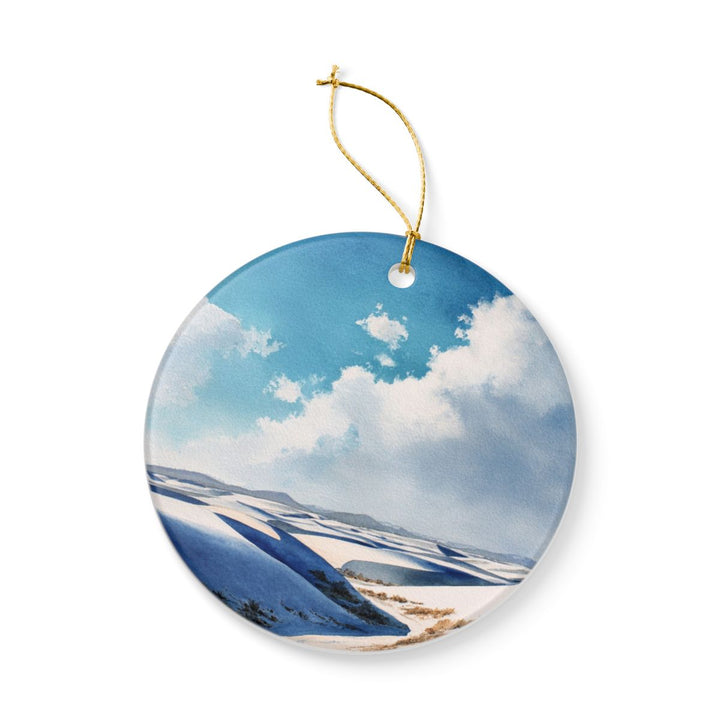 White Sands New Mexico USA Ornament: Unique White Sands Souvenir, White Sands New Mexico Xmas Decor, and Authentic White Sands Gift