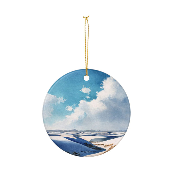 White Sands New Mexico USA Ornament: Unique White Sands Souvenir, White Sands New Mexico Xmas Decor, and Authentic White Sands Gift
