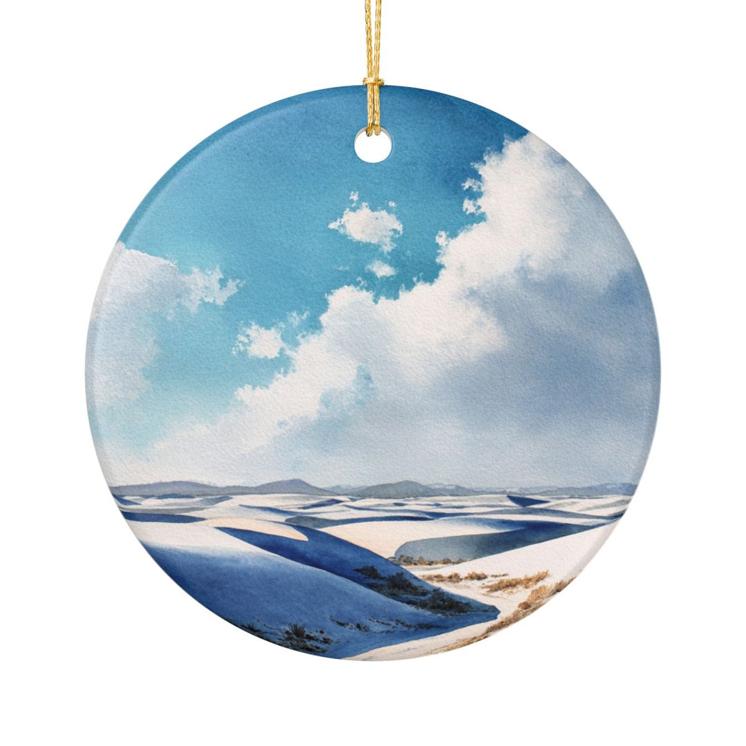 White Sands New Mexico USA Ornament: Unique White Sands Souvenir, White Sands New Mexico Xmas Decor, and Authentic White Sands Gift