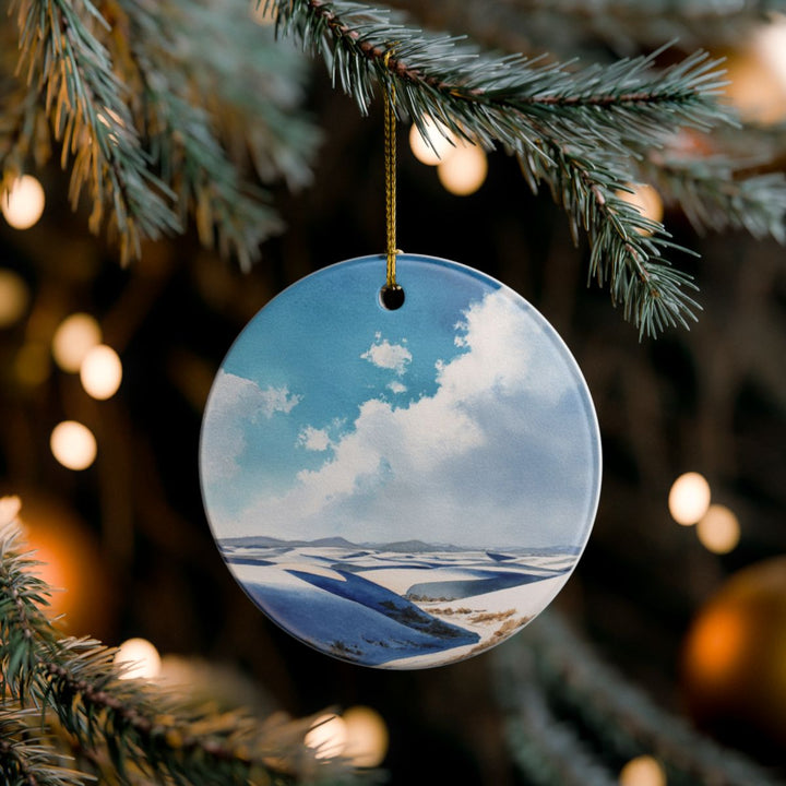 White Sands New Mexico USA Ornament: Unique White Sands Souvenir, White Sands New Mexico Xmas Decor, and Authentic White Sands Gift