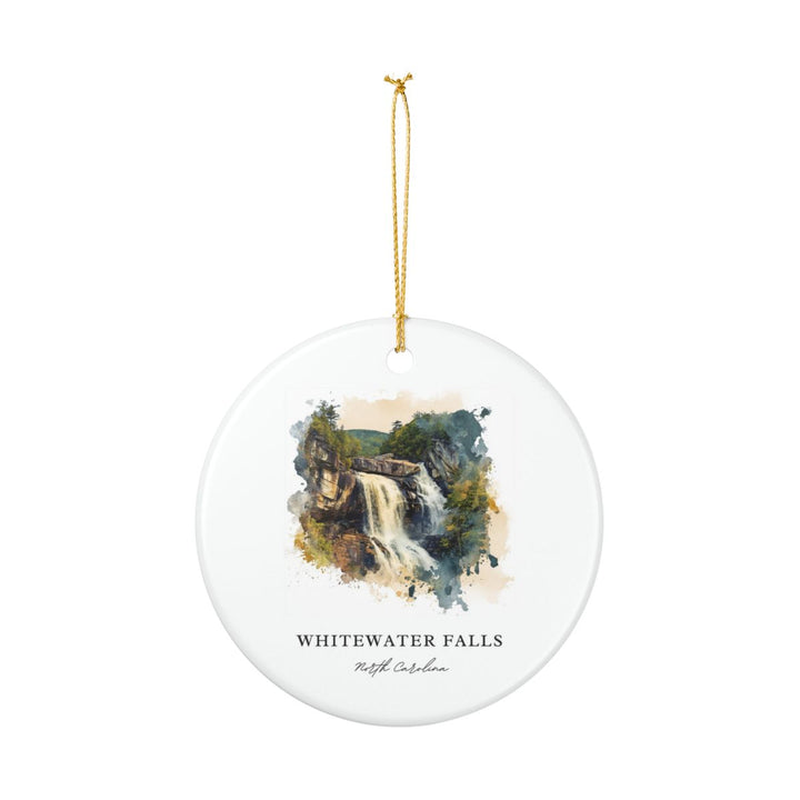 Whitewater Falls North Carolina USA Ornament: Unique Whitewater Falls Souvenir, Whitewater Falls Xmas Decor, and Authentic Whitewater Falls Gift