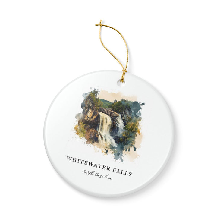 Whitewater Falls North Carolina USA Ornament: Unique Whitewater Falls Souvenir, Whitewater Falls Xmas Decor, and Authentic Whitewater Falls Gift