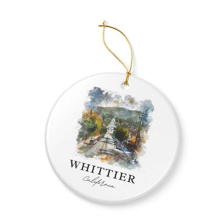 Whittier California USA Ornament: Unique Whittier Souvenir, Whittier California Xmas Decor, and Authentic Whittier Gift