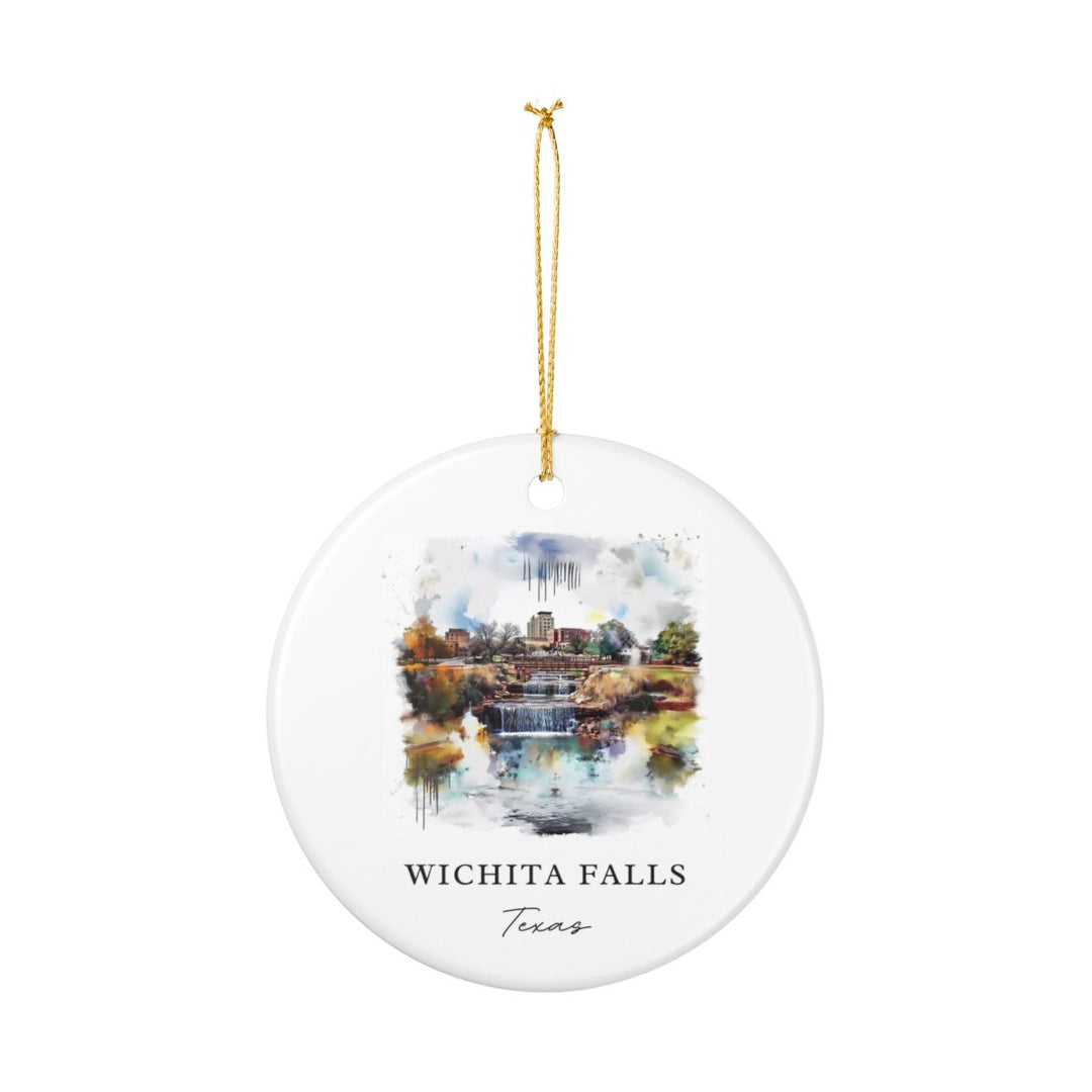 Wichita Falls Texas Ornament: Unique Wichita Falls Souvenir, Wichita Falls Texas Xmas Decor, and Authentic Wichita Falls Gift