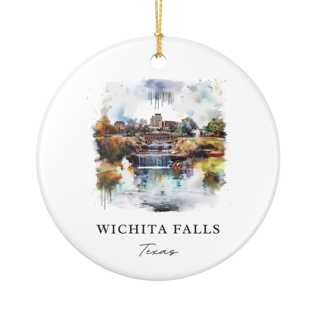 Wichita Falls Texas Ornament: Unique Wichita Falls Souvenir, Wichita Falls Texas Xmas Decor, and Authentic Wichita Falls Gift