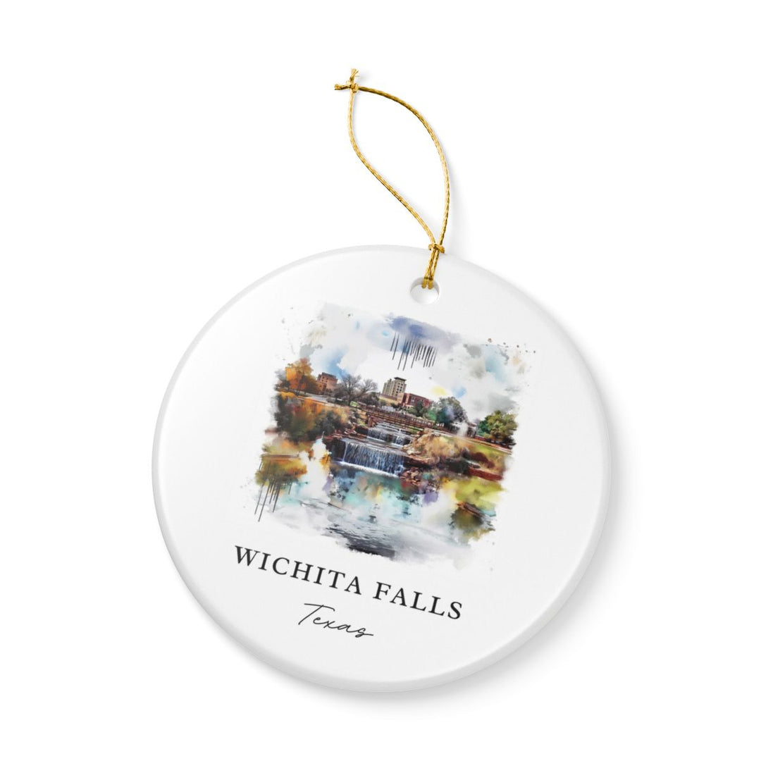 Wichita Falls Texas Ornament: Unique Wichita Falls Souvenir, Wichita Falls Texas Xmas Decor, and Authentic Wichita Falls Gift