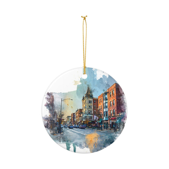 Wicker Park Chicago IL Ornament: Unique Wicker Park Chicago Souvenir, Wicker Park Chicago Illinois Xmas Decor, and Authentic Wicker Park Chicago Gift