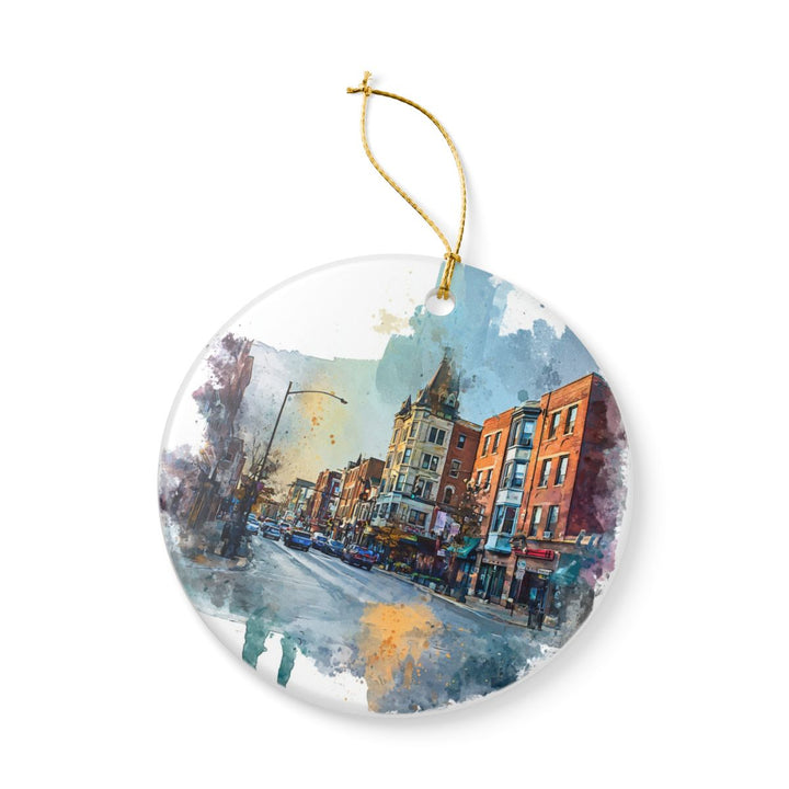 Wicker Park Chicago IL Ornament: Unique Wicker Park Chicago Souvenir, Wicker Park Chicago Illinois Xmas Decor, and Authentic Wicker Park Chicago Gift