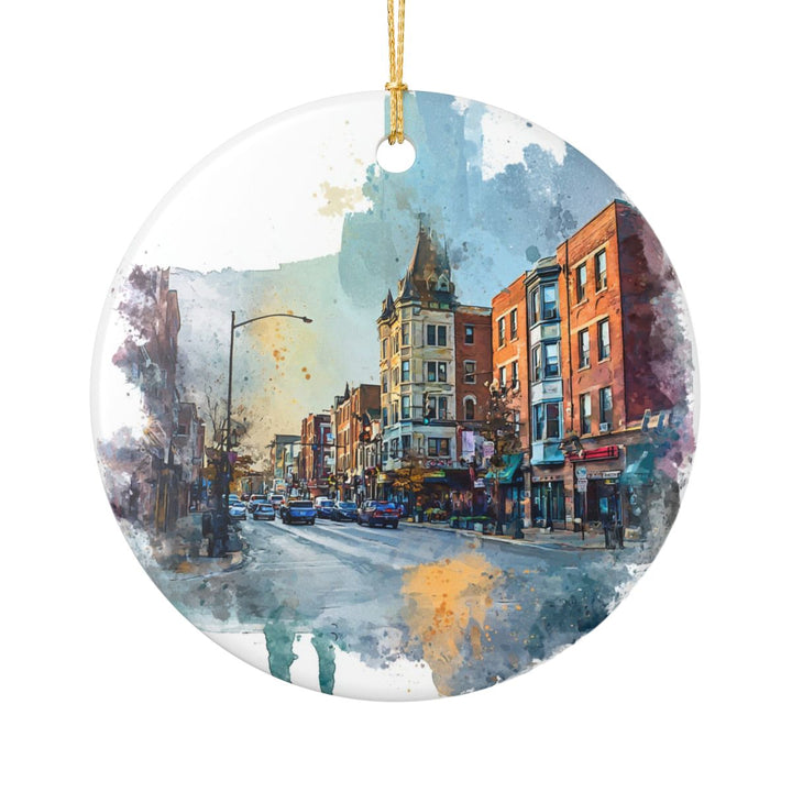 Wicker Park Chicago IL Ornament: Unique Wicker Park Chicago Souvenir, Wicker Park Chicago Illinois Xmas Decor, and Authentic Wicker Park Chicago Gift