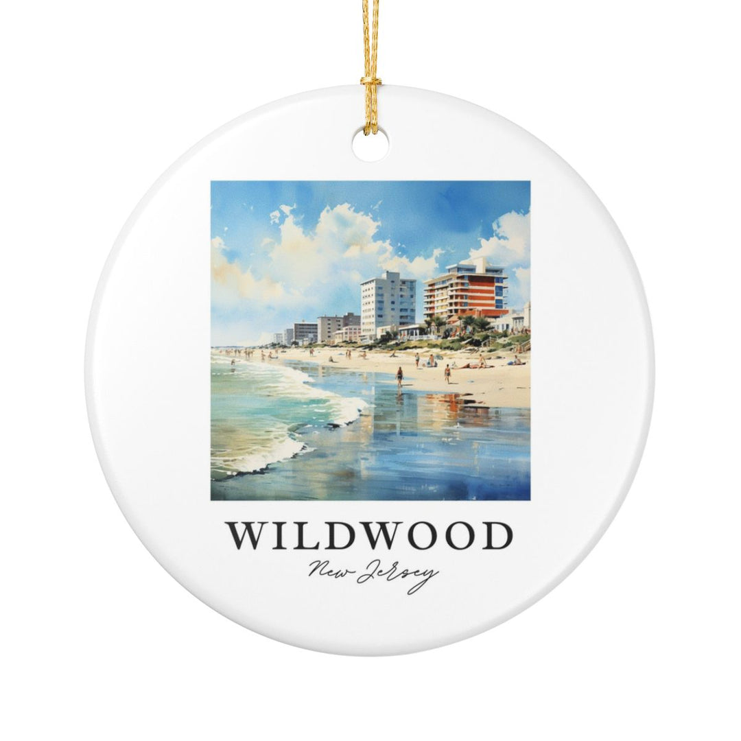 Wildwood New Jersey Ornament: Unique Wildwood Souvenir, Wildwood New Jersey Xmas Decor, and Authentic Wildwood Gift
