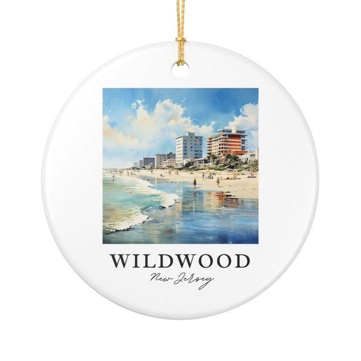 Wildwood New Jersey Ornament: Unique Wildwood Souvenir, Wildwood New Jersey Xmas Decor, and Authentic Wildwood Gift