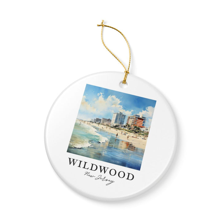 Wildwood New Jersey Ornament: Unique Wildwood Souvenir, Wildwood New Jersey Xmas Decor, and Authentic Wildwood Gift