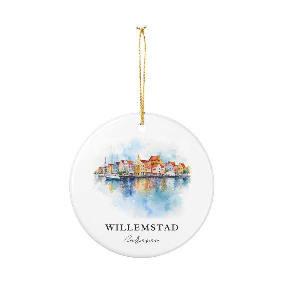 Willemstad Curacao Ornament: Unique Willemstad Souvenir, Willemstad Curacao Xmas Decor, and Authentic Willemstad Gift