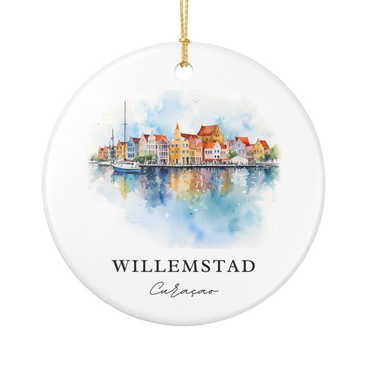 Willemstad Curacao Ornament: Unique Willemstad Souvenir, Willemstad Curacao Xmas Decor, and Authentic Willemstad Gift