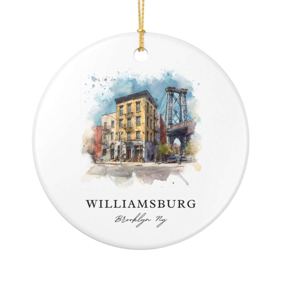 Williamsburg Brooklyn NY Ornament: Unique Williamsburg Brooklyn Souvenir, Williamsburg Brooklyn Xmas Decor, and Authentic Williamsburg Brooklyn Gift