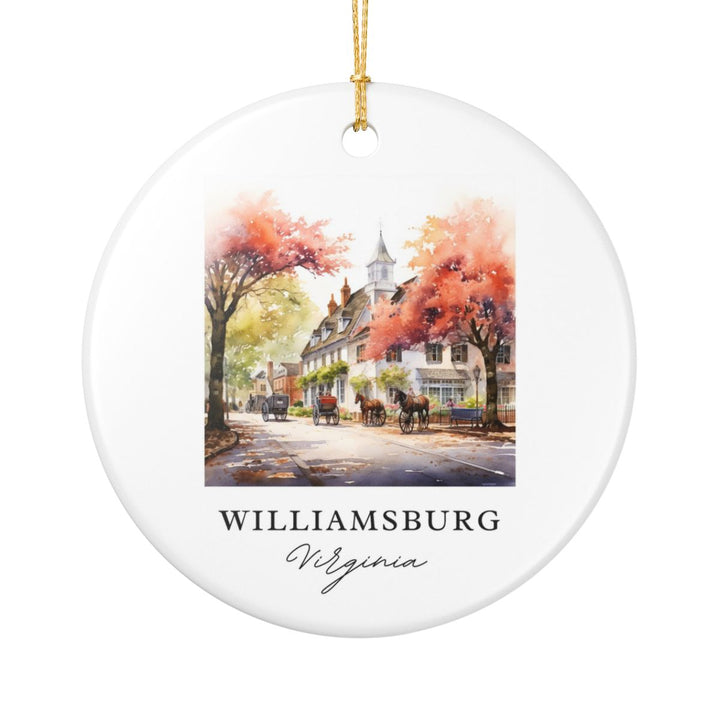 Williamsburg Virginia Ornament: Unique Williamsburg Virginia Souvenir, Williamsburg Virginia Xmas Decor, and Authentic Williamsburg Virginia Gift