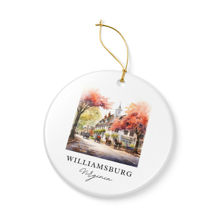 Williamsburg Virginia Ornament: Unique Williamsburg Virginia Souvenir, Williamsburg Virginia Xmas Decor, and Authentic Williamsburg Virginia Gift