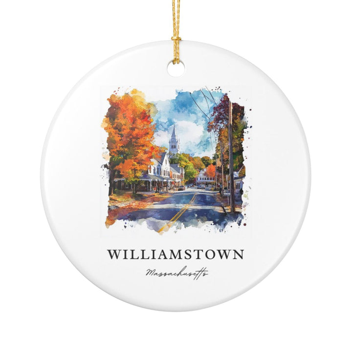 Williamstown Massachusetts Ornament: Unique Williamstown Souvenir, Williamstown Massachusetts Xmas Decor, and Authentic Williamstown Gift