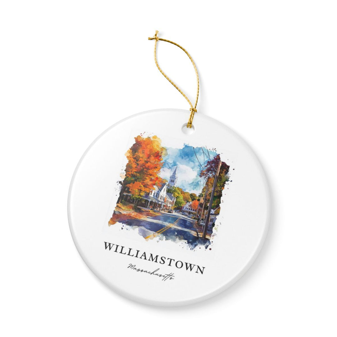 Williamstown Massachusetts Ornament: Unique Williamstown Souvenir, Williamstown Massachusetts Xmas Decor, and Authentic Williamstown Gift