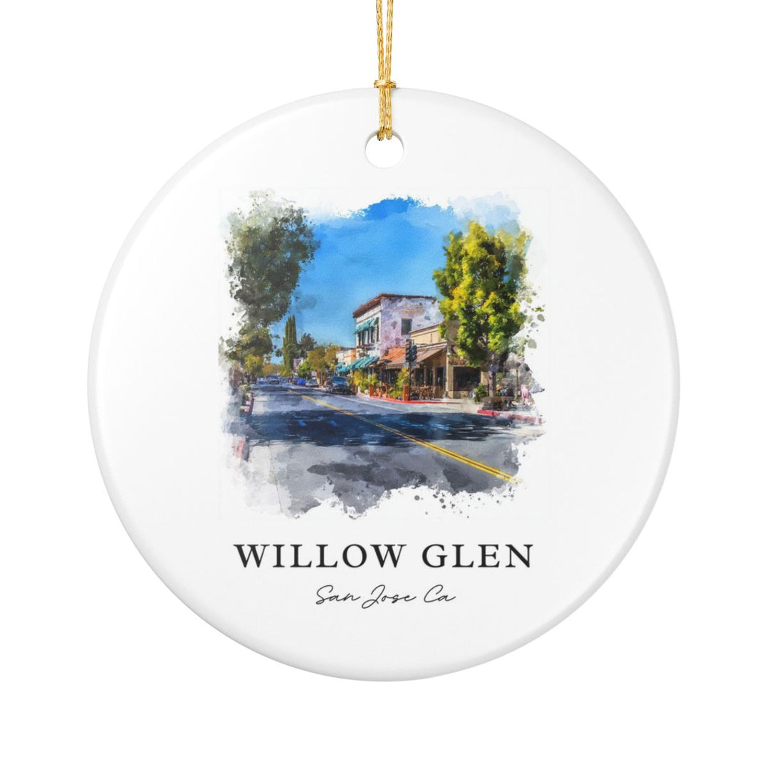 Willow Glen San Jose CA Ornament: Unique Willow Glen San Jose Souvenir, Willow Glen San Jose Xmas Decor, and Authentic Willow Glen San Jose Gift