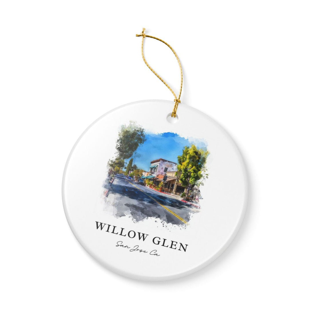 Willow Glen San Jose CA Ornament: Unique Willow Glen San Jose Souvenir, Willow Glen San Jose Xmas Decor, and Authentic Willow Glen San Jose Gift