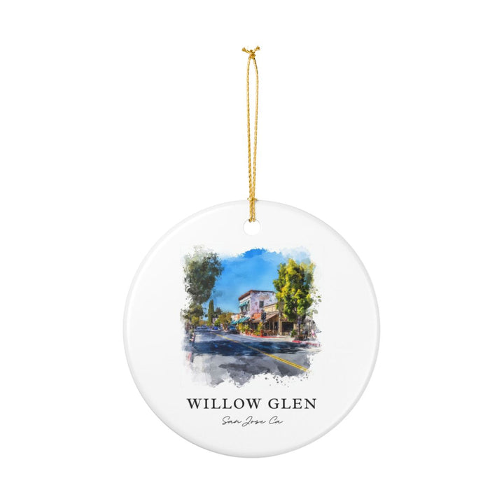 Willow Glen San Jose CA Ornament: Unique Willow Glen San Jose Souvenir, Willow Glen San Jose Xmas Decor, and Authentic Willow Glen San Jose Gift