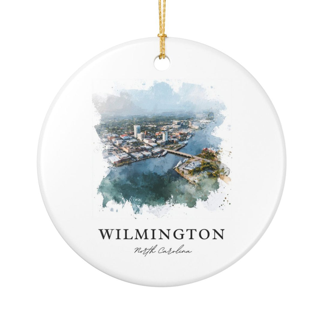 Wilmington North Carolina Ornament: Unique Wilmington Souvenir, Wilmington North Carolina Xmas Decor, and Authentic Wilmington Gift