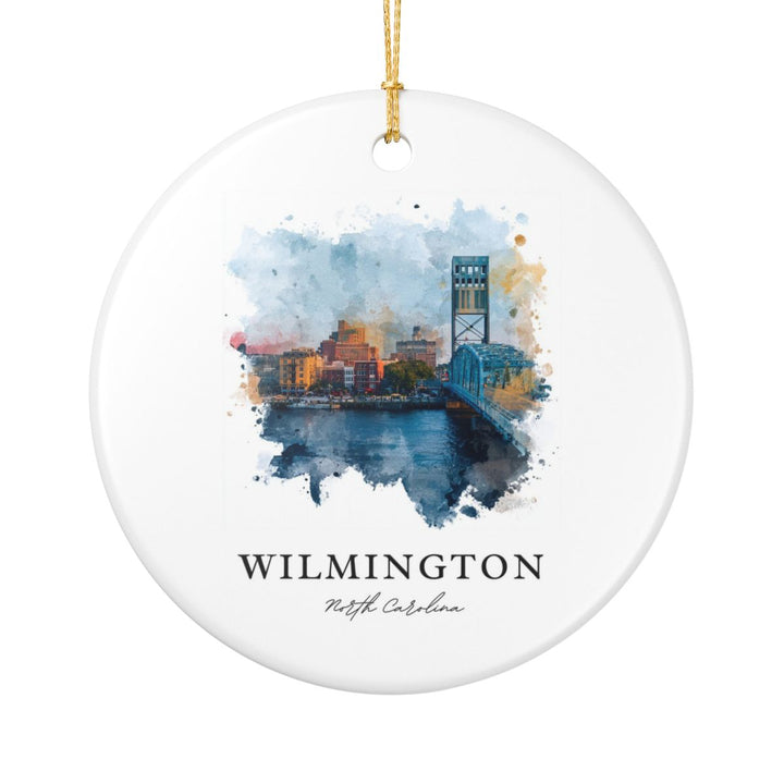 Wilmington North Carolina Ornament: Unique Wilmington Souvenir, Wilmington North Carolina Xmas Decor, and Authentic Wilmington Gift