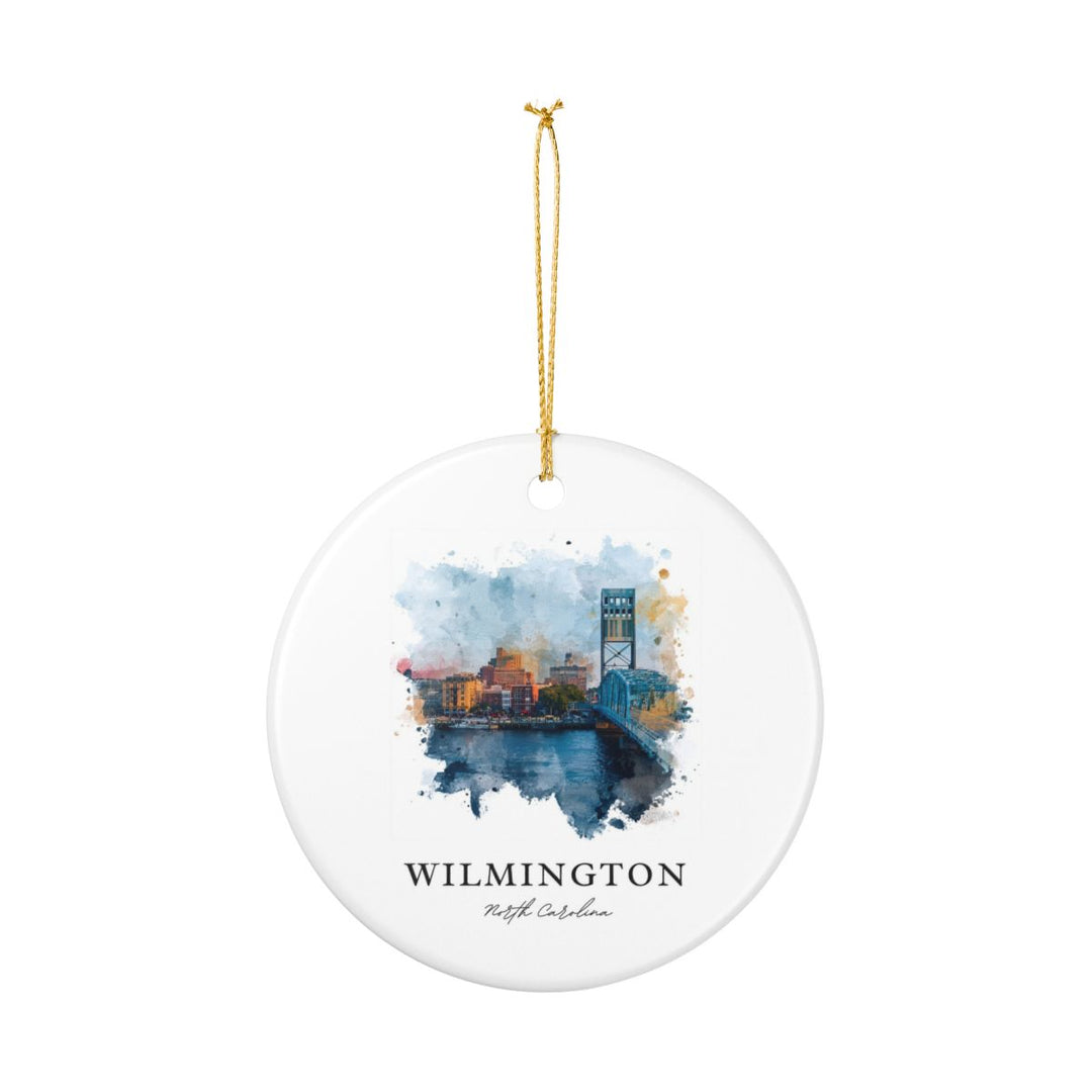 Wilmington North Carolina Ornament: Unique Wilmington Souvenir, Wilmington North Carolina Xmas Decor, and Authentic Wilmington Gift