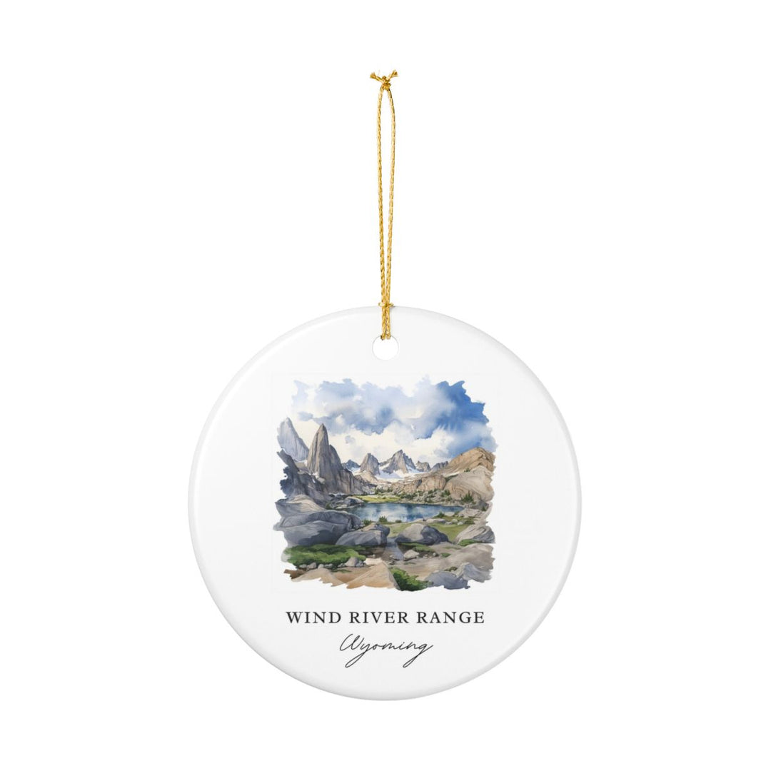Wind River Range Wyoming USA Ornament: Unique Wind River Range Souvenir, Wind River Range Wyoming Xmas Decor, and Authentic Wind River Range Gift
