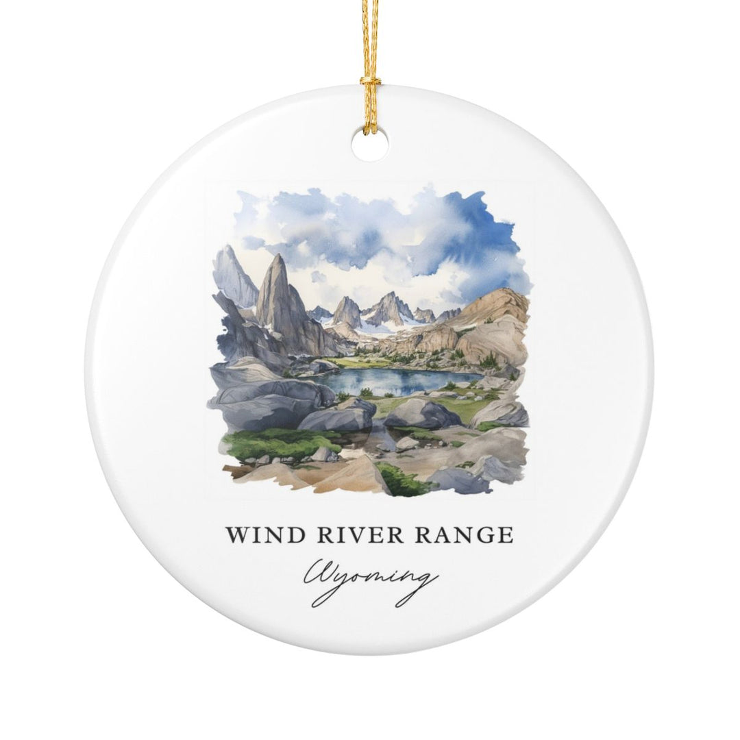 Wind River Range Wyoming USA Ornament: Unique Wind River Range Souvenir, Wind River Range Wyoming Xmas Decor, and Authentic Wind River Range Gift