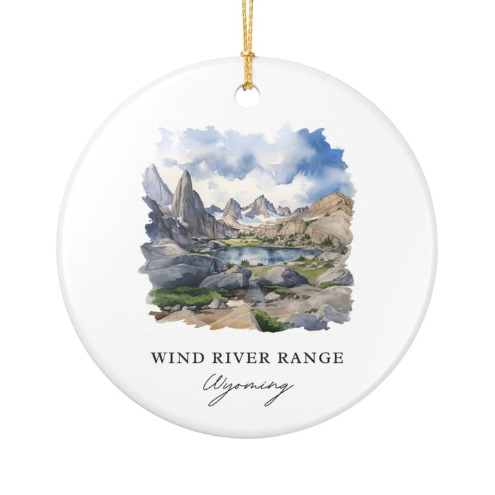 Wind River Range Wyoming USA Ornament: Unique Wind River Range Souvenir, Wind River Range Wyoming Xmas Decor, and Authentic Wind River Range Gift