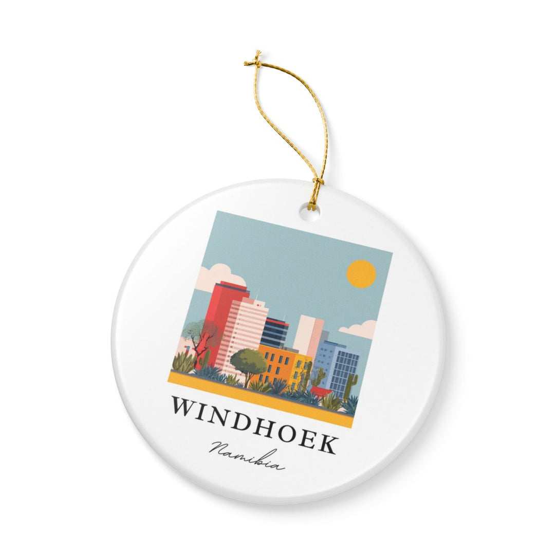 Windhoek Namibia Ornament: Unique Windhoek Souvenir, Windhoek Namibia Xmas Decor, and Authentic Windhoek Gift