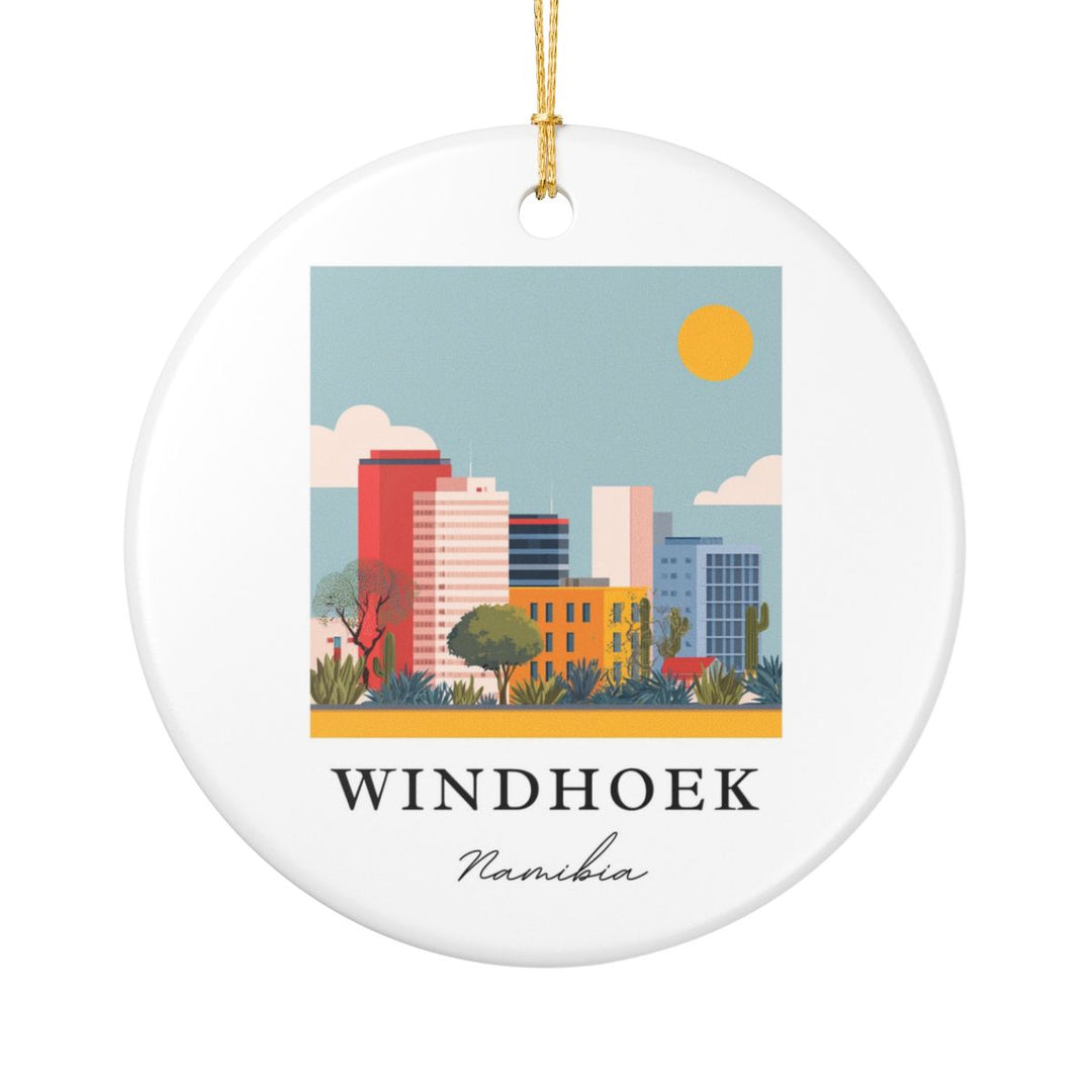 Windhoek Namibia Ornament: Unique Windhoek Souvenir, Windhoek Namibia Xmas Decor, and Authentic Windhoek Gift