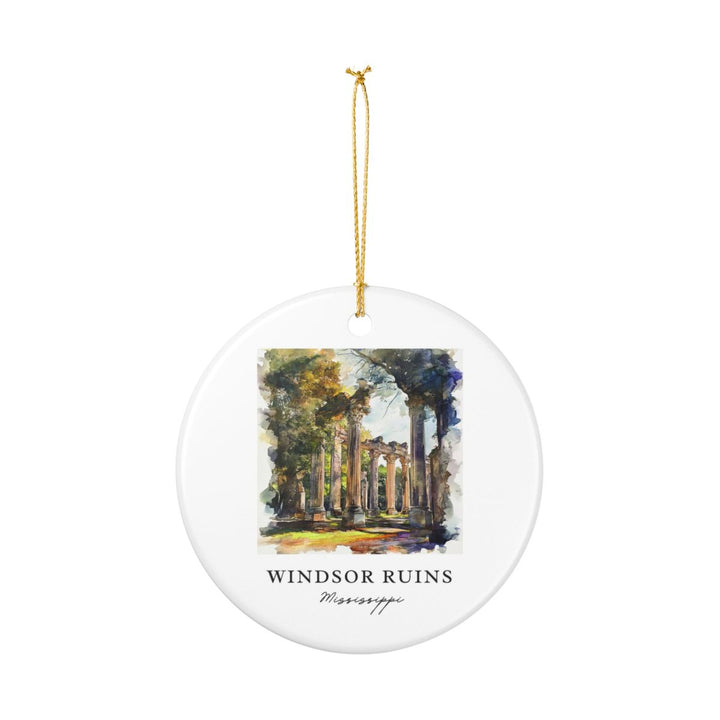 Windsor Ruins Mississippi USA Ornament: Unique Windsor Ruins Souvenir, Windsor Ruins Mississippi Xmas Decor, and Authentic Windsor Ruins Gift