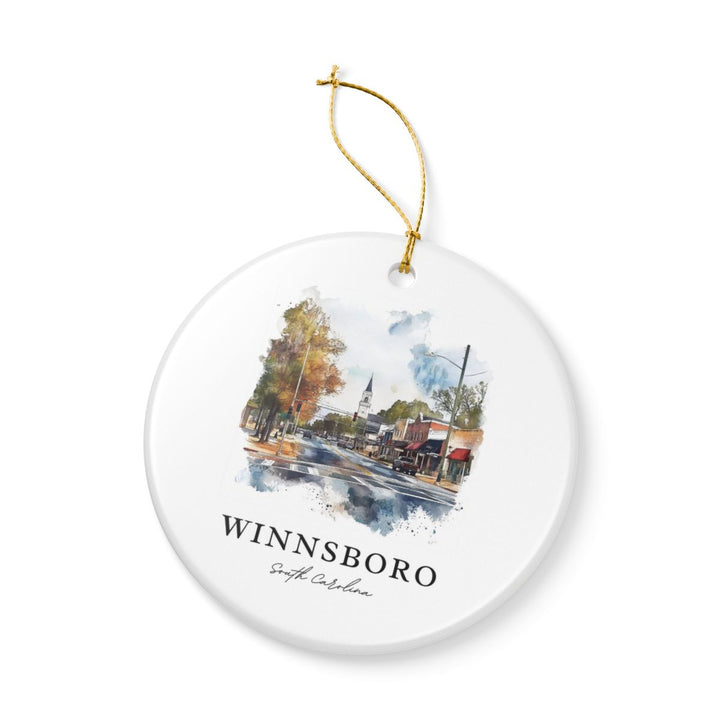 Winnsboro South Carolina Ornament: Unique Winnsboro Souvenir, Winnsboro South Carolina Xmas Decor, and Authentic Winnsboro Gift