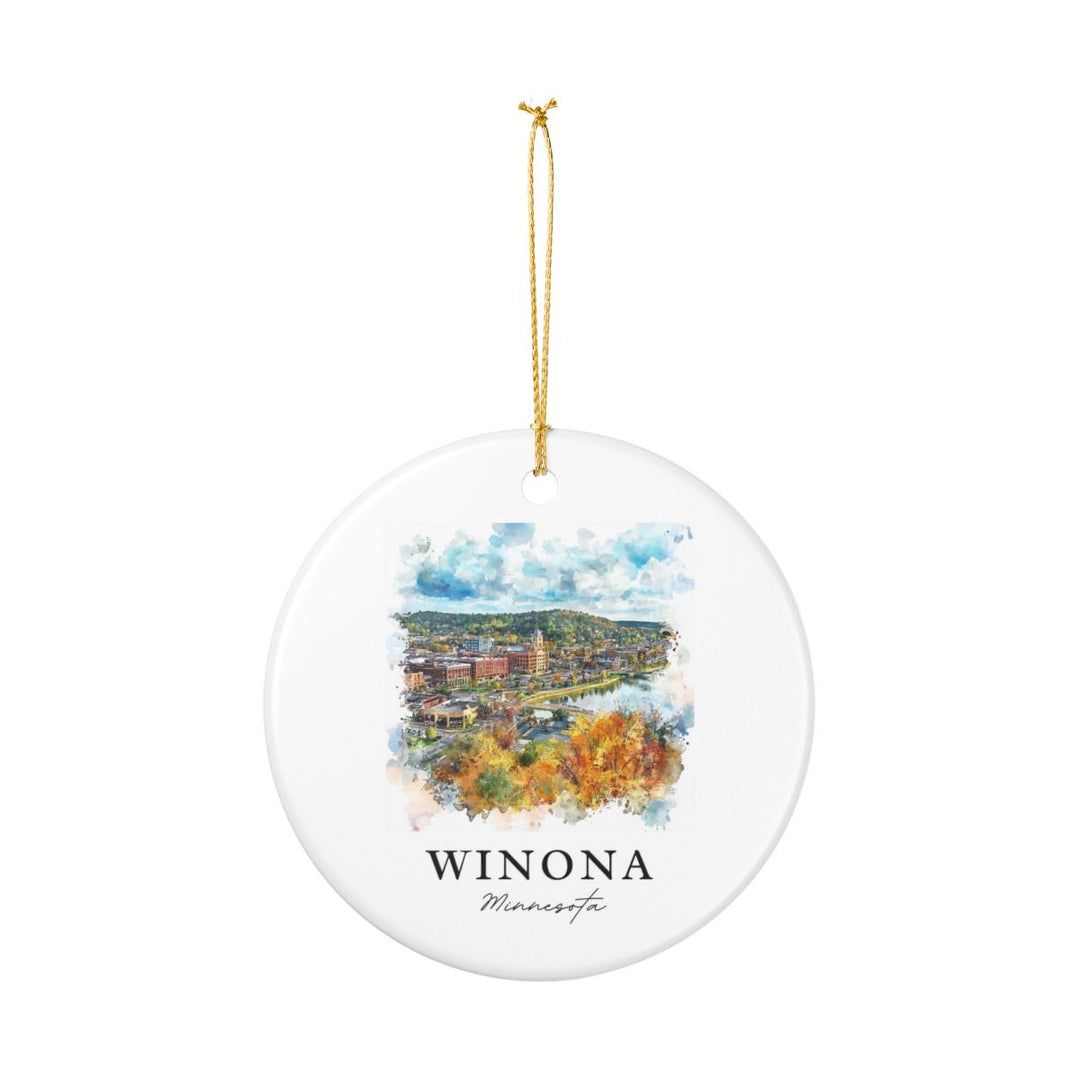 Winona Minnesota Ornament: Unique Winona Souvenir, Winona Minnesota Xmas Decor, and Authentic Winona Gift