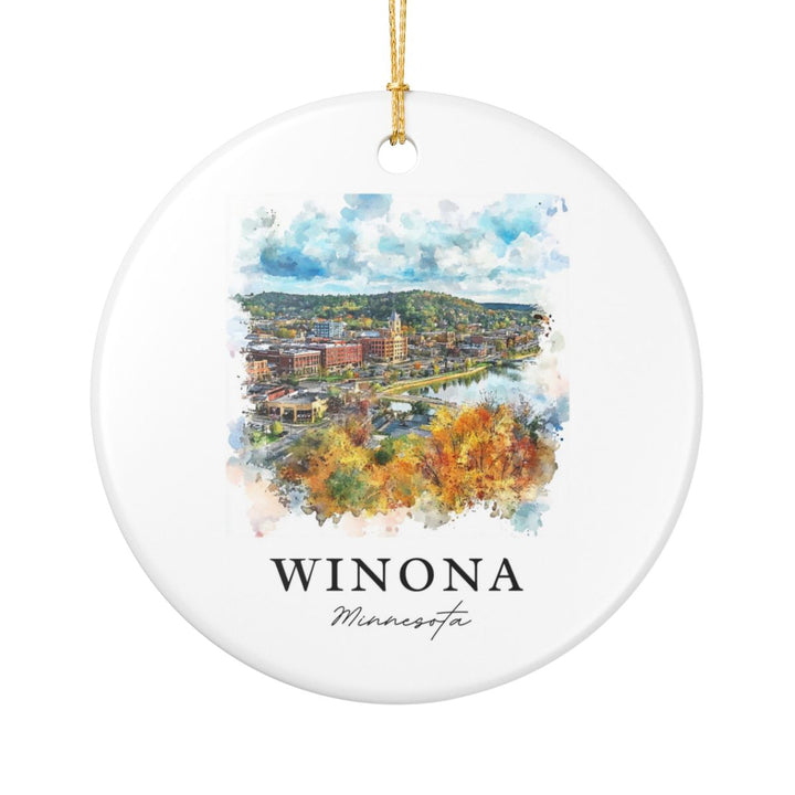 Winona Minnesota Ornament: Unique Winona Souvenir, Winona Minnesota Xmas Decor, and Authentic Winona Gift