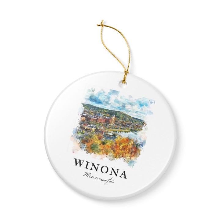 Winona Minnesota Ornament: Unique Winona Souvenir, Winona Minnesota Xmas Decor, and Authentic Winona Gift