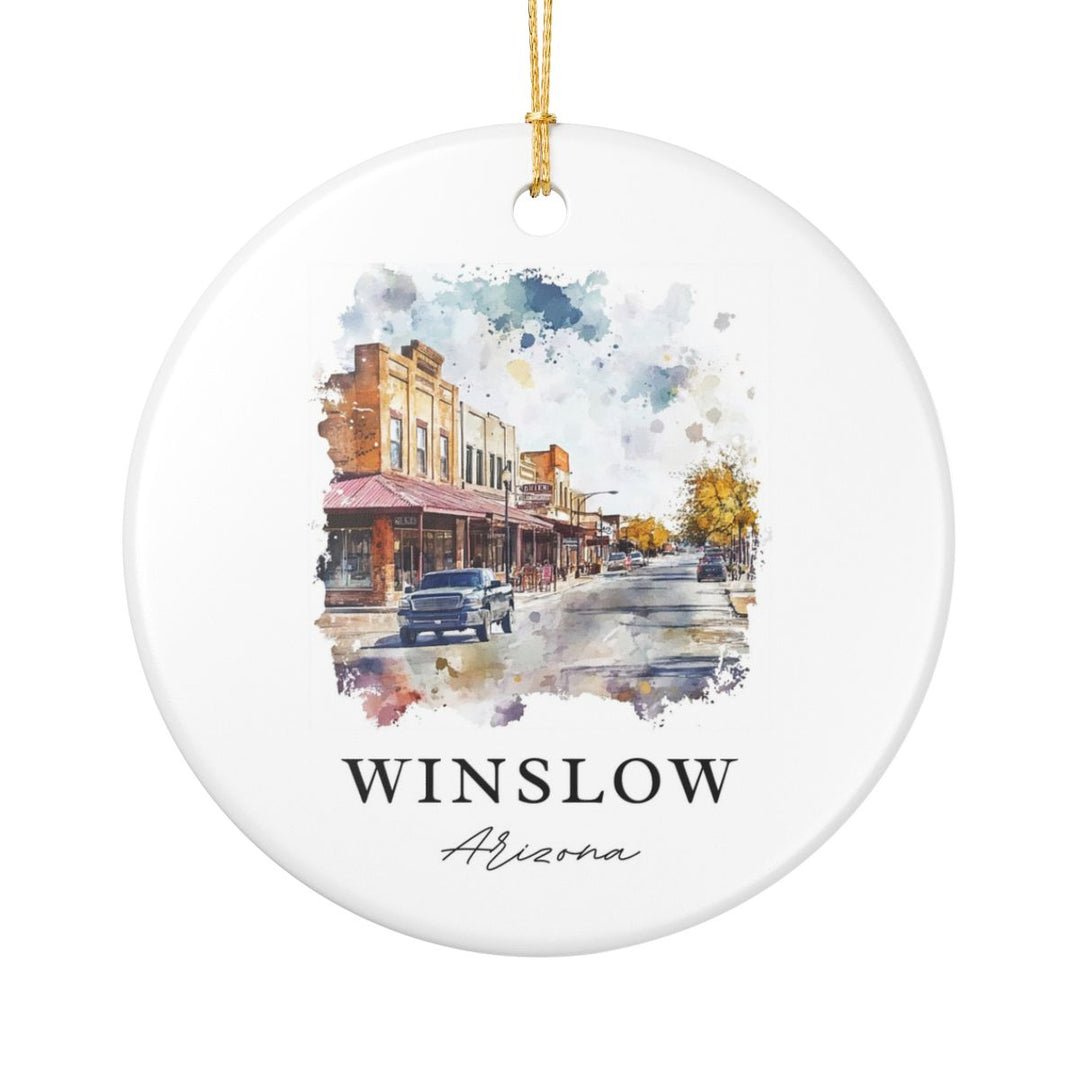 Winslow Arizona Ornament: Unique Winslow Arizona Souvenir, Winslow Arizona Xmas Decor, and Authentic Winslow Arizona Gift